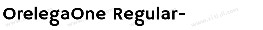 OrelegaOne Regular字体转换